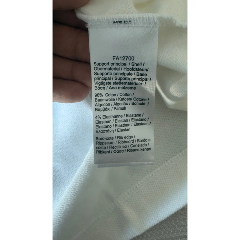 Men's Lacoste White Navy Blue Striped Collar Slim Fit Polo Shirt XL